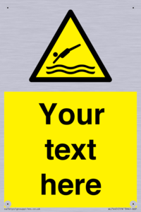 Custom Warning diving area